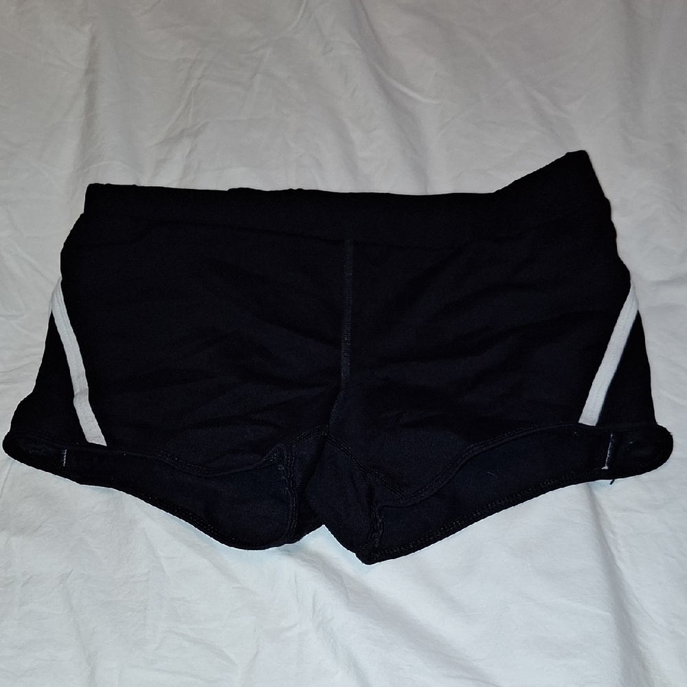 Black Athletic Shorts with White Accents